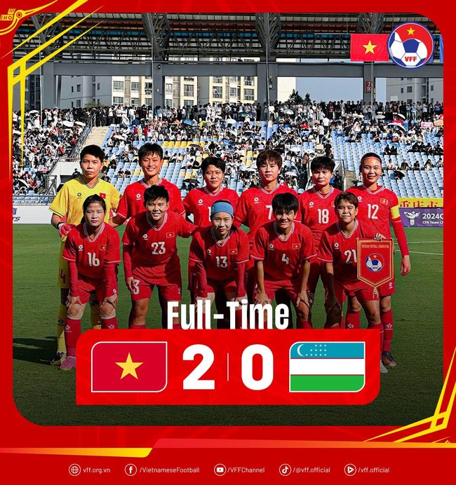 ĐT nữ Việt Nam thắng Uzbekistan 2-0 ở trận mở màn giải giao hữu quốc tế tại Trung Quốc - Ảnh 1. ĐT nữ Việt Nam thắng Uzbekistan 2-0 ở trận mở màn giải giao hữu quốc tế tại Trung Quốc - Ảnh 1.