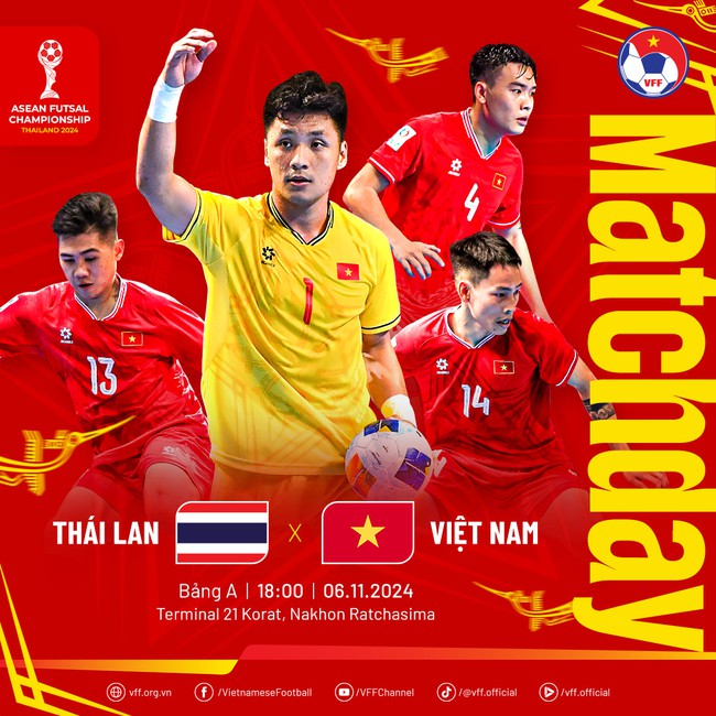 TRỰC TIẾP bóng đá Việt Nam vs Thái Lan 18h00 hôm nay, vòng bảng futsal Đông Nam Á 2024 - Ảnh 2. TRỰC TIẾP bóng đá Việt Nam vs Thái Lan 18h00 hôm nay, vòng bảng futsal Đông Nam Á 2024 - Ảnh 2.