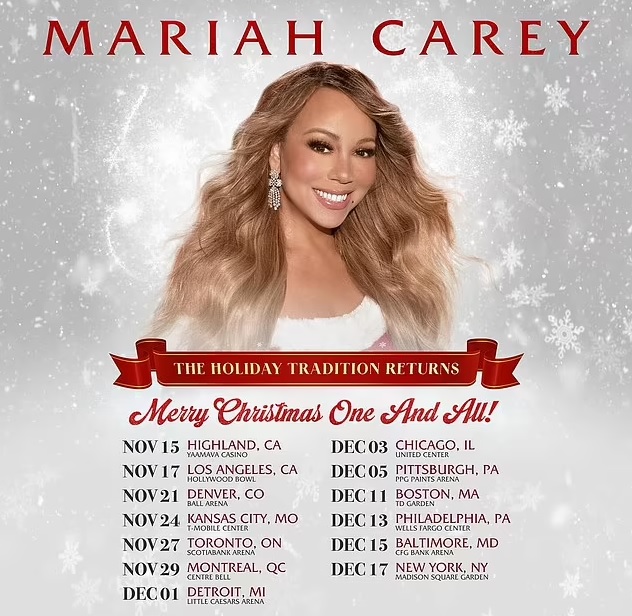 Mariah Carey công bố concert cuối năm, tiếp tục 'oanh tạc' dịp Giáng sinh - Ảnh 2. Mariah Carey công bố concert cuối năm, tiếp tục 'oanh tạc' dịp Giáng sinh - Ảnh 2.
