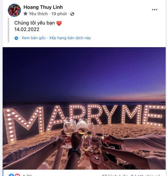 cau-hon Hoàng Thuỳ Linh, Hoàng Thuỳ Linh được cầu hôn, Phạm Quỳnh Anh được cầu hôn, ca sĩ Phạm Quỳnh Anh, Quang Huy, cầu hôn, Marry me