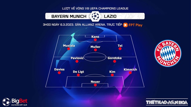 Nhận định bóng đá Bayern Munich vs Lazio, vòng 1/8 cúp C1 châu Âu (3h00 hôm nay 6/3) - Ảnh 4. Nhận định bóng đá Bayern Munich vs Lazio, vòng 1/8 cúp C1 châu Âu (3h00 hôm nay 6/3) - Ảnh 4.