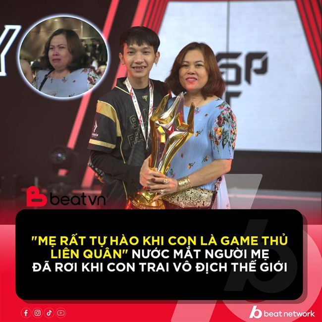 Luôn ủng hộ con làm game thủ, người mẹ vỡ òa khi con vô địch Liên quân Mobile thế giới - Ảnh 2. Luôn ủng hộ con làm game thủ, người mẹ vỡ òa khi con vô địch Liên quân Mobile thế giới - Ảnh 2.