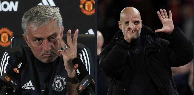 Guardiola tố Mourinho muốn Man City bị giáng hạng, đáp trả mạnh mẽ về danh hiệu 'trong sạch' - Ảnh 1. Guardiola tố Mourinho muốn Man City bị giáng hạng, đáp trả mạnh mẽ về danh hiệu 'trong sạch' - Ảnh 1.
