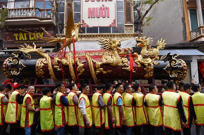 Tưng bừng hội rước pháo Đồng Kỵ, Bắc Ninh - Ảnh 3. Tưng bừng hội rước pháo Đồng Kỵ, Bắc Ninh - Ảnh 3.