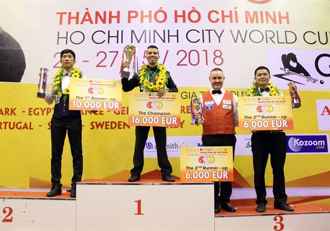 Trần Quyết Chiến lập hat-trick vô địch World Cup, xứng danh huyền thoại billiards Việt Nam - Ảnh 2. Trần Quyết Chiến lập hat-trick vô địch World Cup, xứng danh huyền thoại billiards Việt Nam - Ảnh 2.