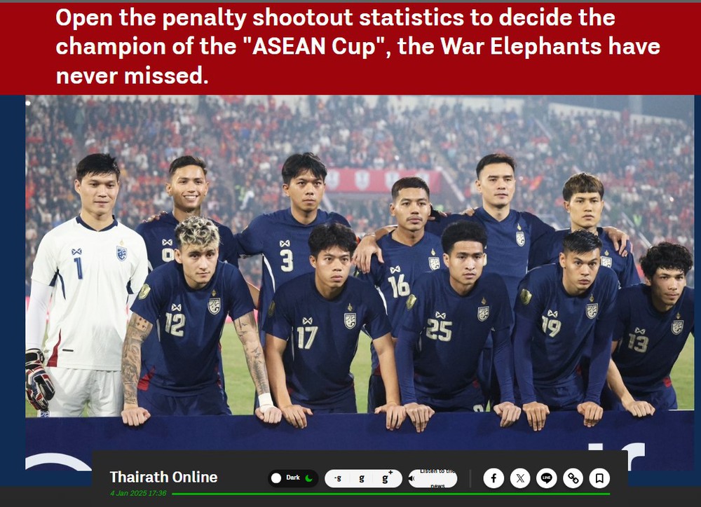 Truyền thông Thái Lan dự đoán ĐT Việt Nam 'câu giờ, đá rắn'; dùng thống kê khẳng định ‘Voi chiến’ không ngại đá 11m - Ảnh 2. Truyền thông Thái Lan dự đoán ĐT Việt Nam 'câu giờ, đá rắn'; dùng thống kê khẳng định ‘Voi chiến’ không ngại đá 11m - Ảnh 2.