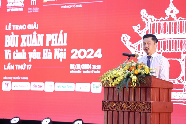 Phát biểu của Trưởng ban tổ chức Giải thưởng Bùi Xuân Phái - Vì tình yêu Hà Nội - Ảnh 1. Phát biểu của Trưởng ban tổ chức Giải thưởng Bùi Xuân Phái - Vì tình yêu Hà Nội - Ảnh 1.
