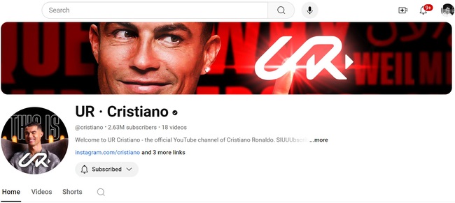 Ronaldo phá kỷ lục thế giới khi lập kênh YouTube, tiết lộ chọn lựa giữa Nadal và Djokovic - Ảnh 2. Ronaldo phá kỷ lục thế giới khi lập kênh YouTube, tiết lộ chọn lựa giữa Nadal và Djokovic - Ảnh 2.